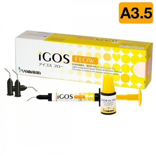 iGOS Flow Набор - цвет A3.5 (1 шпр.-2,6 г) цирконосодержащий жидкотекучий композит + iGOS-Bond 5мл 1