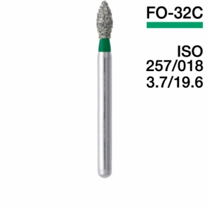 Боры алмазные MANI FO-32C, Зелёный (5 шт./уп.)
