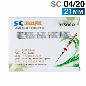 Файлы SC 04/20 21мм машинные с памятью формы (6шт.) (Основной файл) SOCO